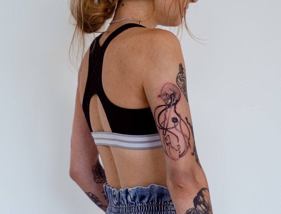 Small floral tattoo by Sa.li Tattoo